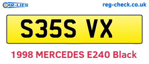 S35SVX are the vehicle registration plates.