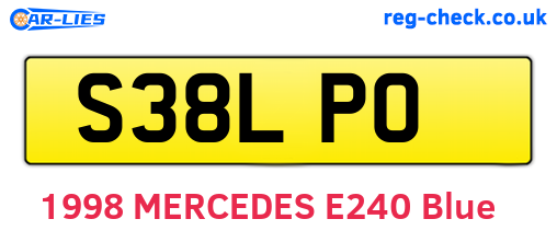 S38LPO are the vehicle registration plates.