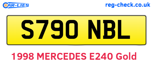 S790NBL are the vehicle registration plates.