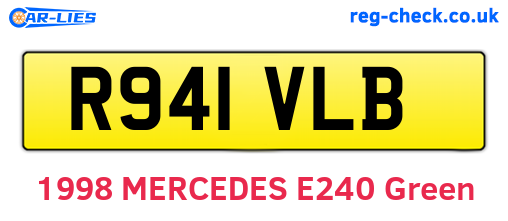 R941VLB are the vehicle registration plates.