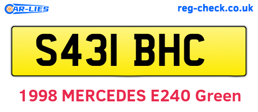 S431BHC are the vehicle registration plates.