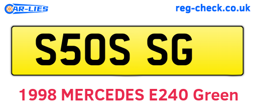 S50SSG are the vehicle registration plates.