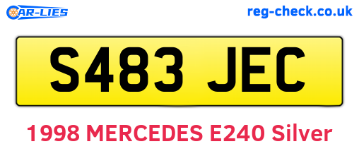 S483JEC are the vehicle registration plates.