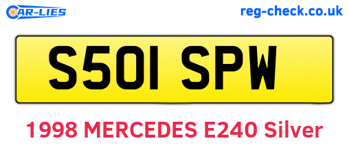 S501SPW are the vehicle registration plates.
