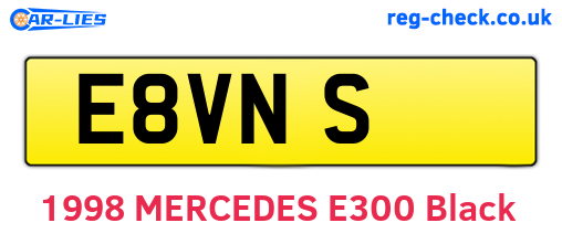 E8VNS are the vehicle registration plates.