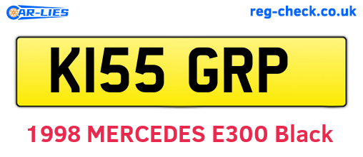 K155GRP are the vehicle registration plates.