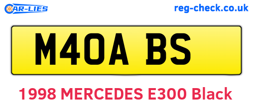 M40ABS are the vehicle registration plates.