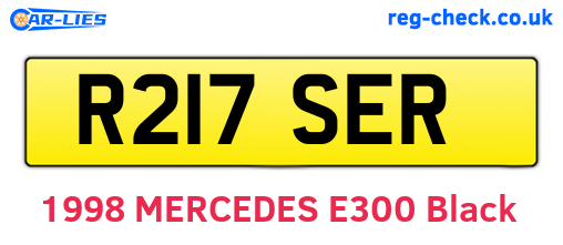 R217SER are the vehicle registration plates.