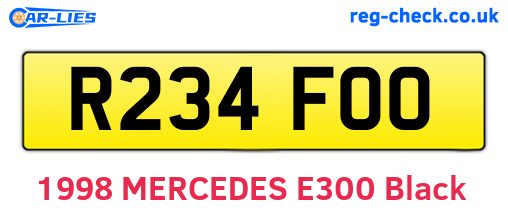 R234FOO are the vehicle registration plates.