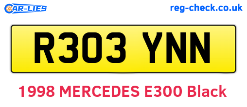 R303YNN are the vehicle registration plates.
