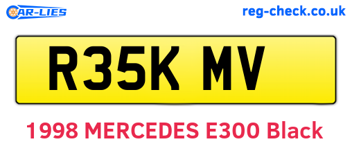 R35KMV are the vehicle registration plates.