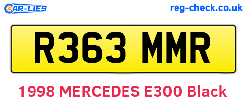 R363MMR are the vehicle registration plates.