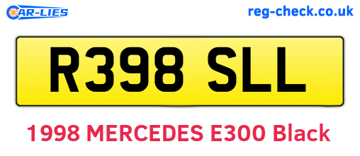 R398SLL are the vehicle registration plates.