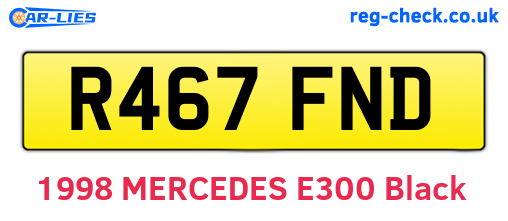 R467FND are the vehicle registration plates.