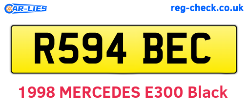 R594BEC are the vehicle registration plates.