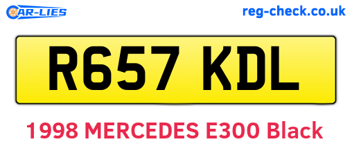 R657KDL are the vehicle registration plates.