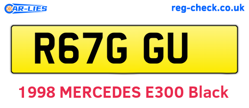 R67GGU are the vehicle registration plates.