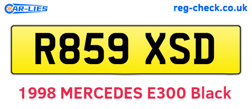 R859XSD are the vehicle registration plates.