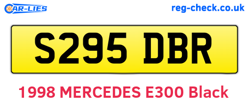 S295DBR are the vehicle registration plates.