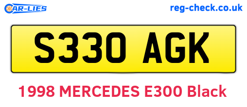 S330AGK are the vehicle registration plates.