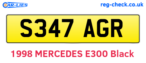 S347AGR are the vehicle registration plates.