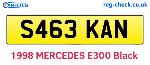 S463KAN are the vehicle registration plates.