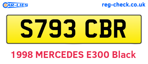 S793CBR are the vehicle registration plates.