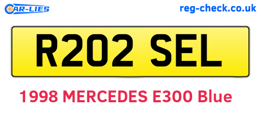 R202SEL are the vehicle registration plates.