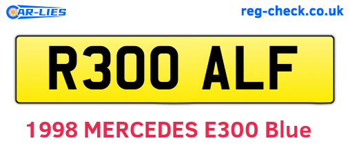 R300ALF are the vehicle registration plates.