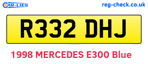 R332DHJ are the vehicle registration plates.
