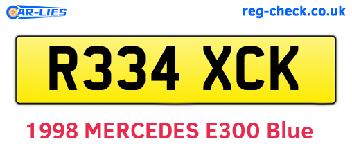 R334XCK are the vehicle registration plates.