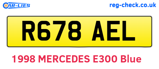 R678AEL are the vehicle registration plates.