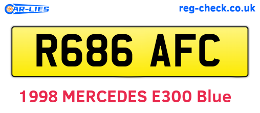 R686AFC are the vehicle registration plates.