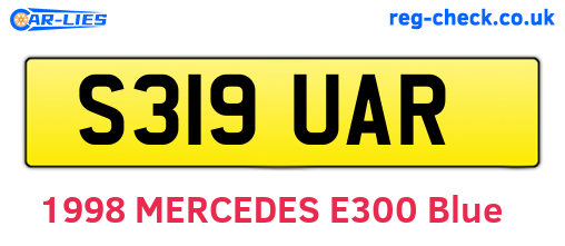 S319UAR are the vehicle registration plates.