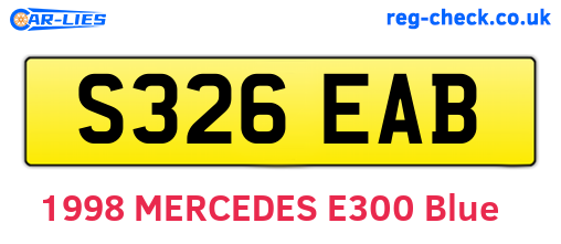 S326EAB are the vehicle registration plates.