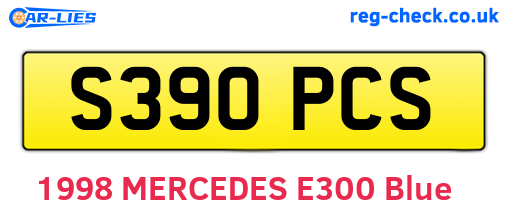 S390PCS are the vehicle registration plates.