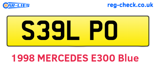 S39LPO are the vehicle registration plates.