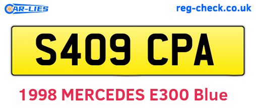 S409CPA are the vehicle registration plates.