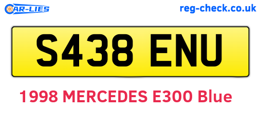 S438ENU are the vehicle registration plates.