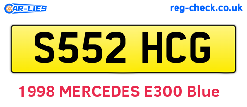 S552HCG are the vehicle registration plates.