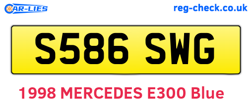 S586SWG are the vehicle registration plates.