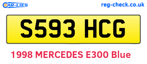 S593HCG are the vehicle registration plates.