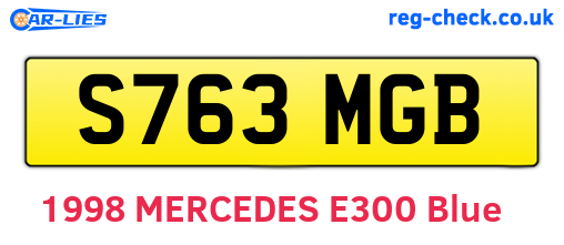 S763MGB are the vehicle registration plates.