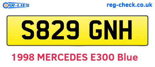S829GNH are the vehicle registration plates.