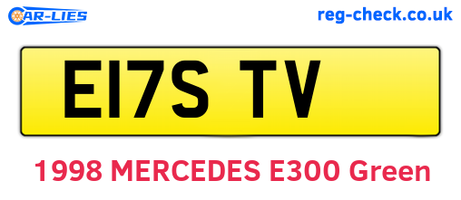 E17STV are the vehicle registration plates.