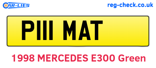 P111MAT are the vehicle registration plates.
