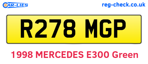 R278MGP are the vehicle registration plates.