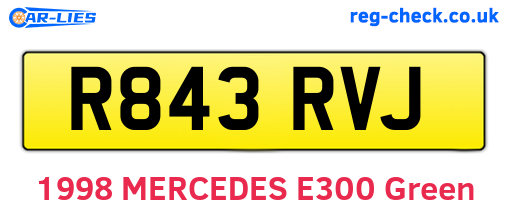R843RVJ are the vehicle registration plates.
