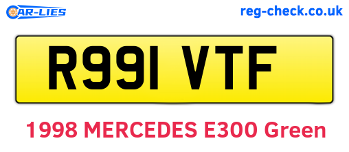 R991VTF are the vehicle registration plates.