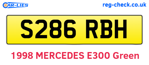 S286RBH are the vehicle registration plates.
